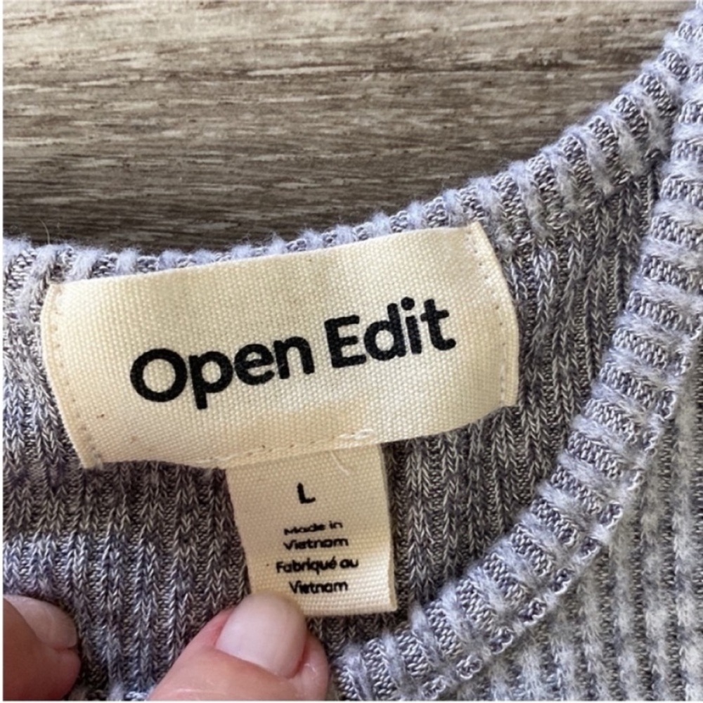 Open Edit Lounge Pants Set Grey Crop top size Large - Picture 5 of 11